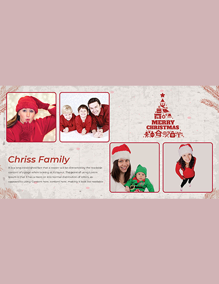 Modern Christmas Family Photo Card Template