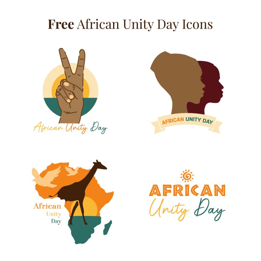 Free African Unity Day Icons