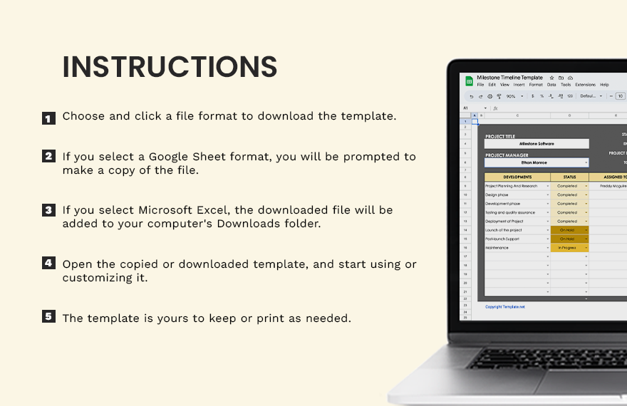 Milestone Timeline Template Google Sheets Excel Template Net