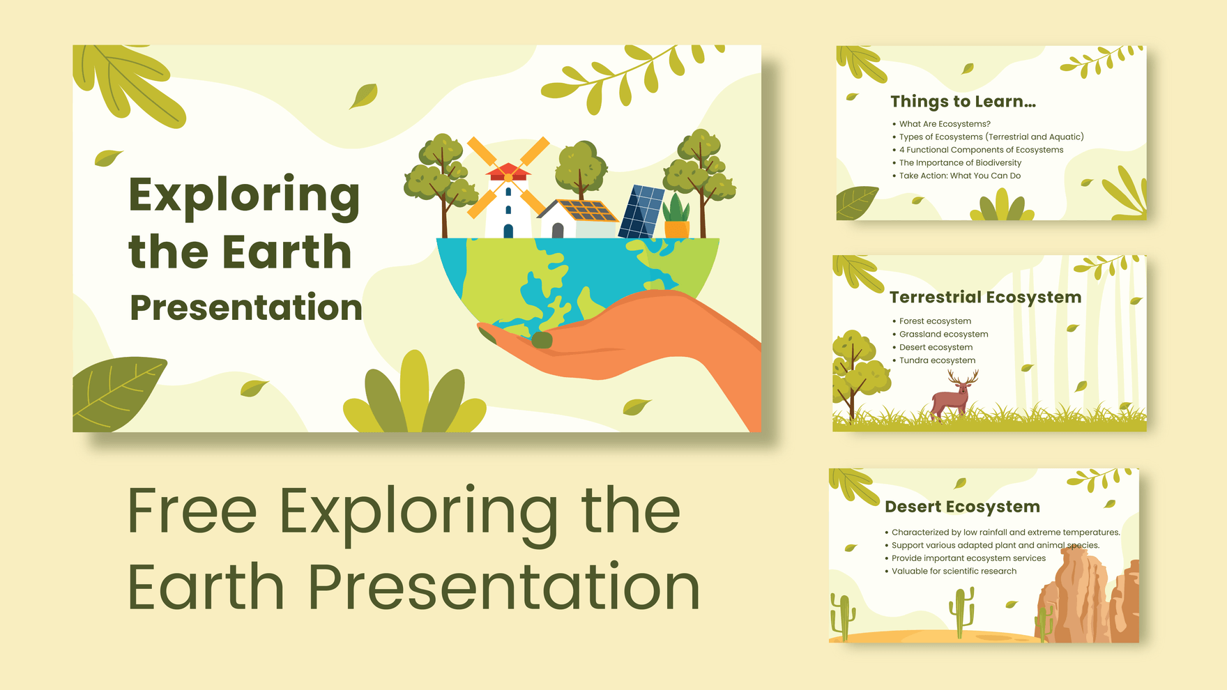 Exploring the Earth Presentation in PDF, PowerPoint, Google Slides