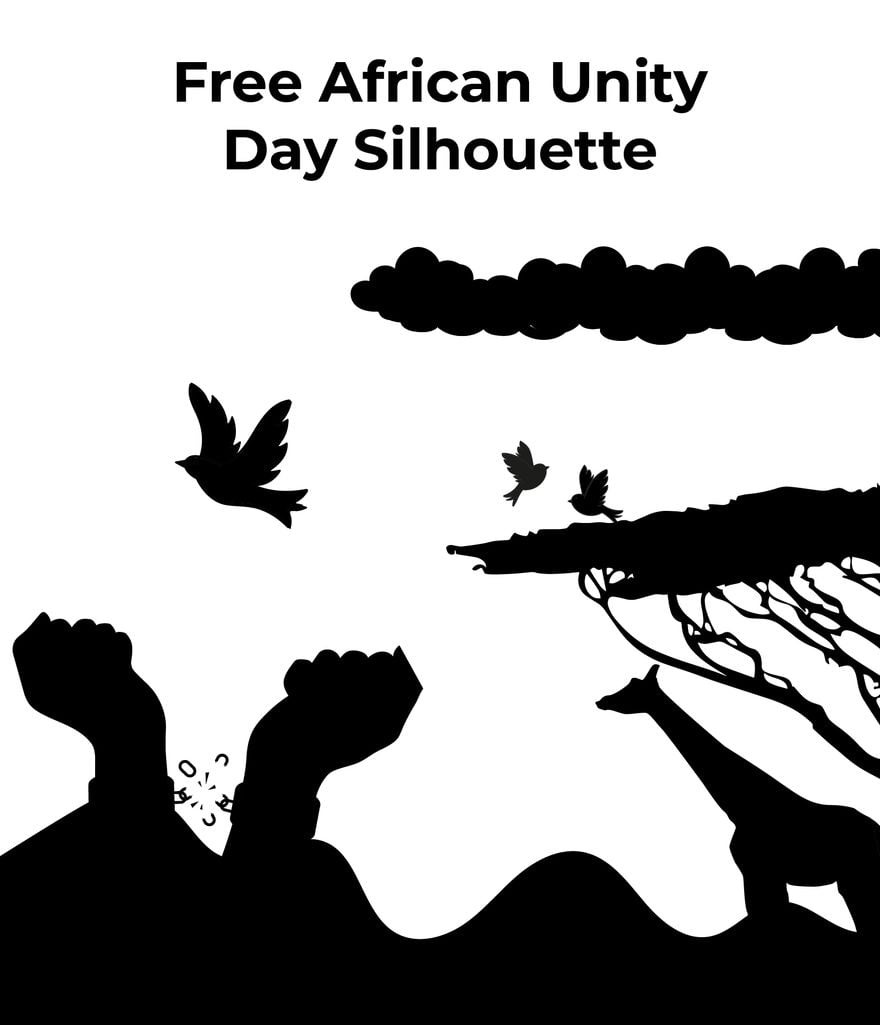 African Unity Day Silhouette
