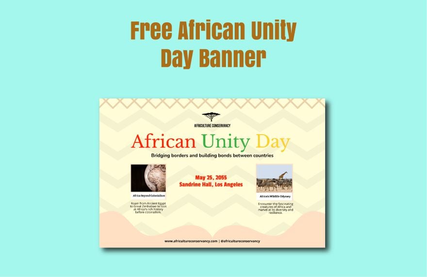 Free African Unity Day Banner in Illustrator, PSD, EPS, SVG, JPG, PNG