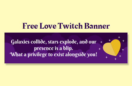 Free Love Twitch Banner in Illustrator, PSD, EPS, SVG, JPG, PNG
