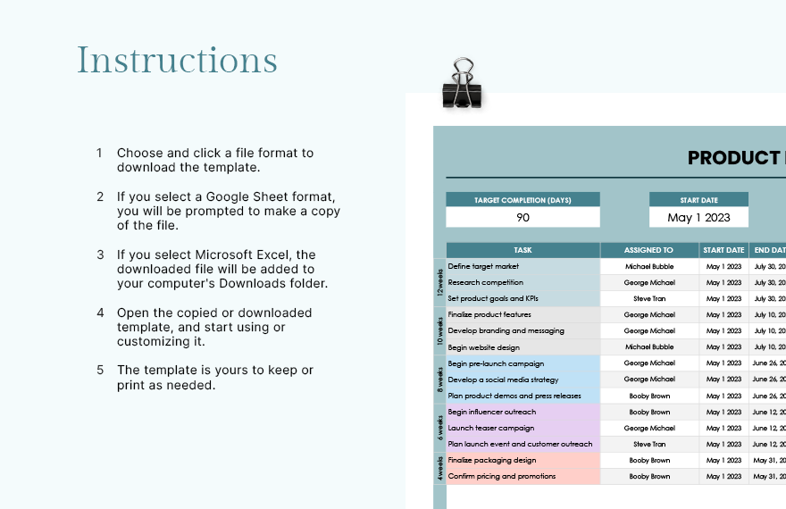 Timeline Product Launch Timeline