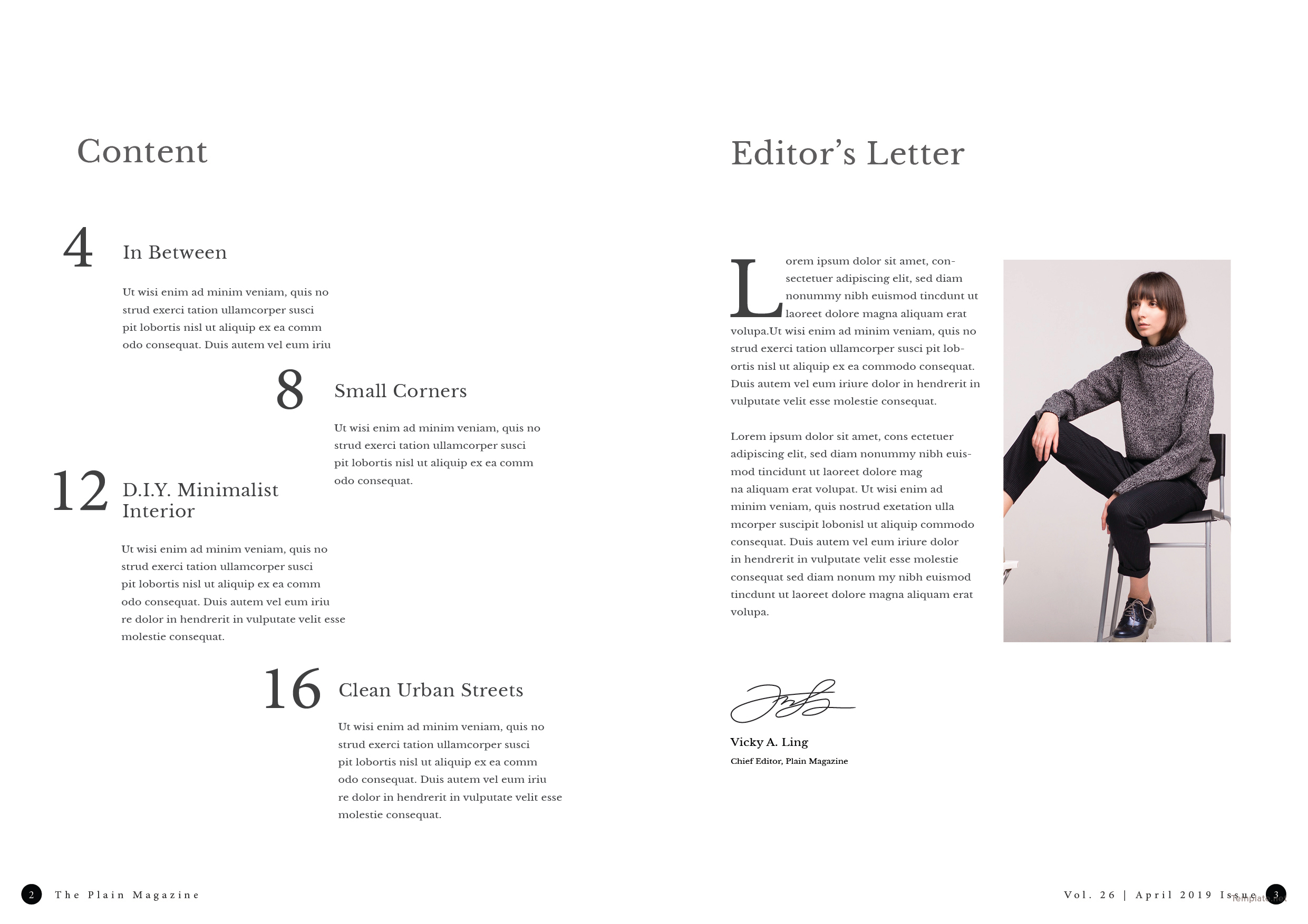 Free Minimalist Lookbook Magazine Template in Adobe InDesign | Template.net