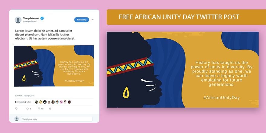 African Unity Day Twitter Post in Illustrator, PSD, EPS, SVG, JPG, PNG