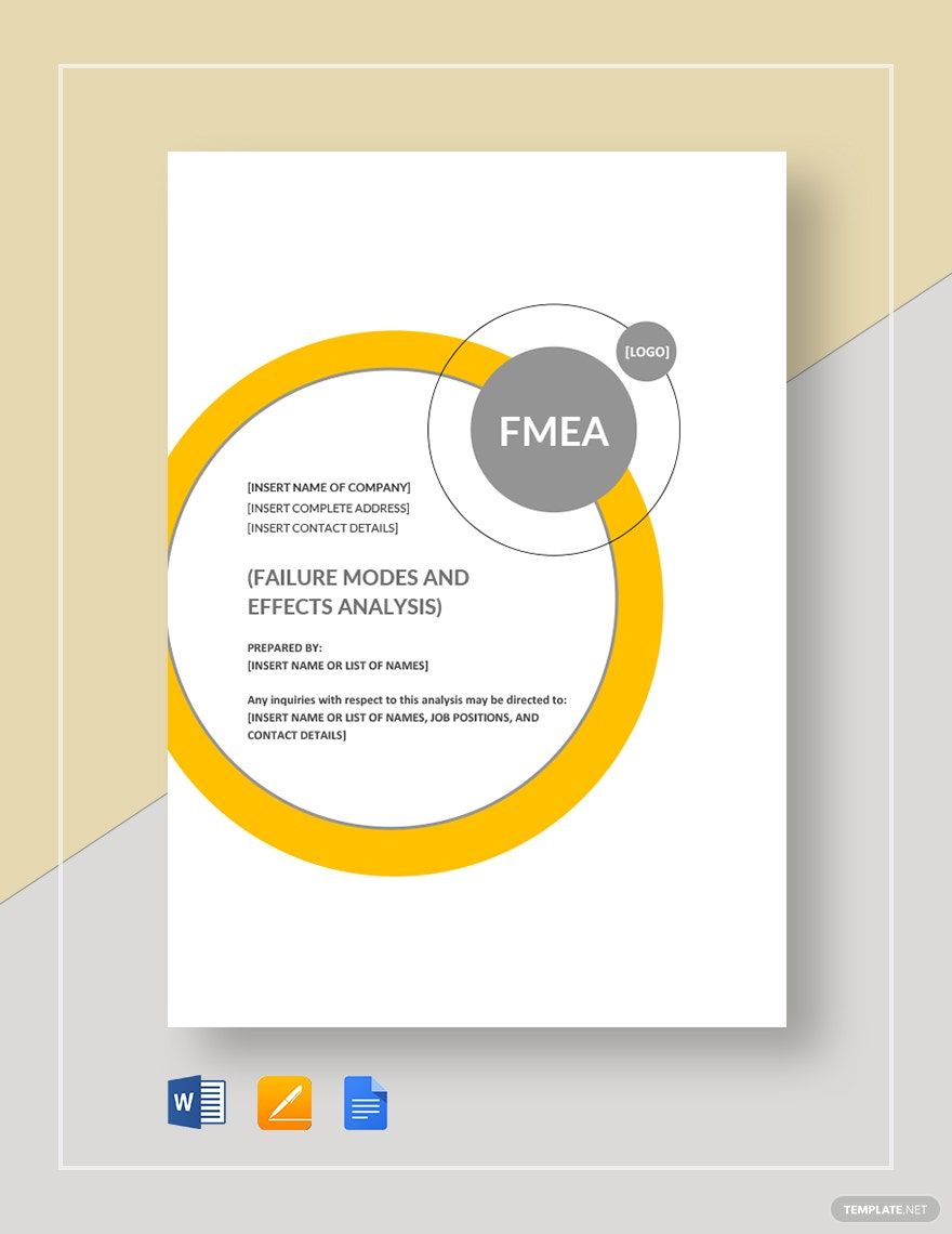 FMEA Analysis Template