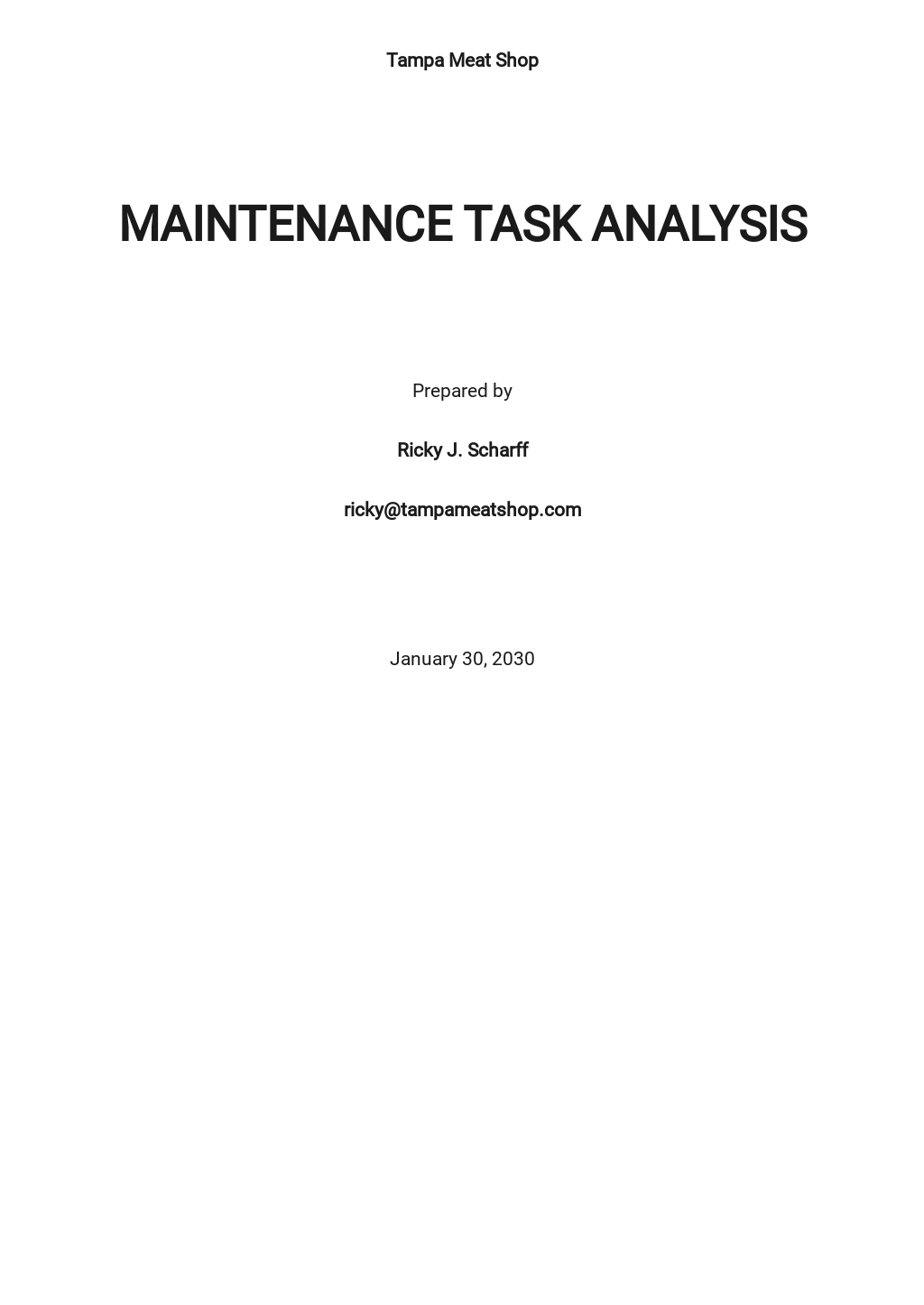 63+ FREE Maintenance Templates PDF Word Excel PSD Google Docs