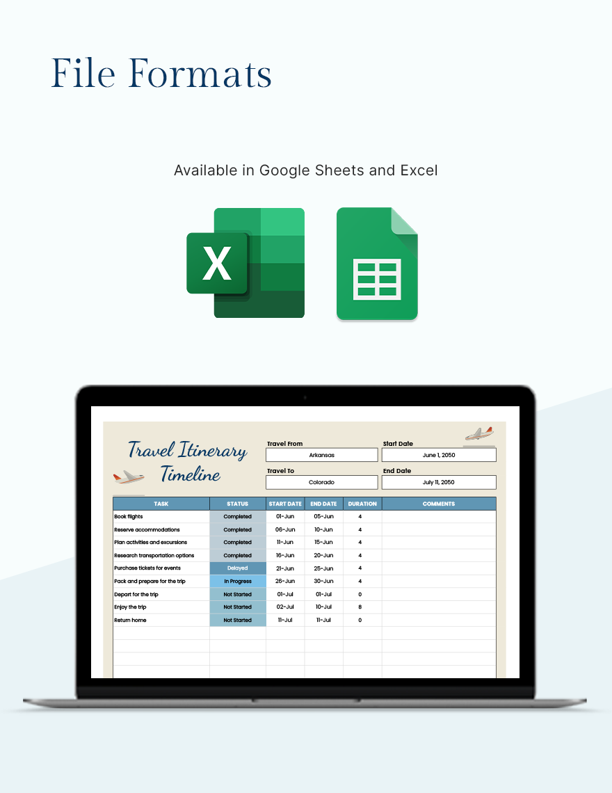 travel timeline template free