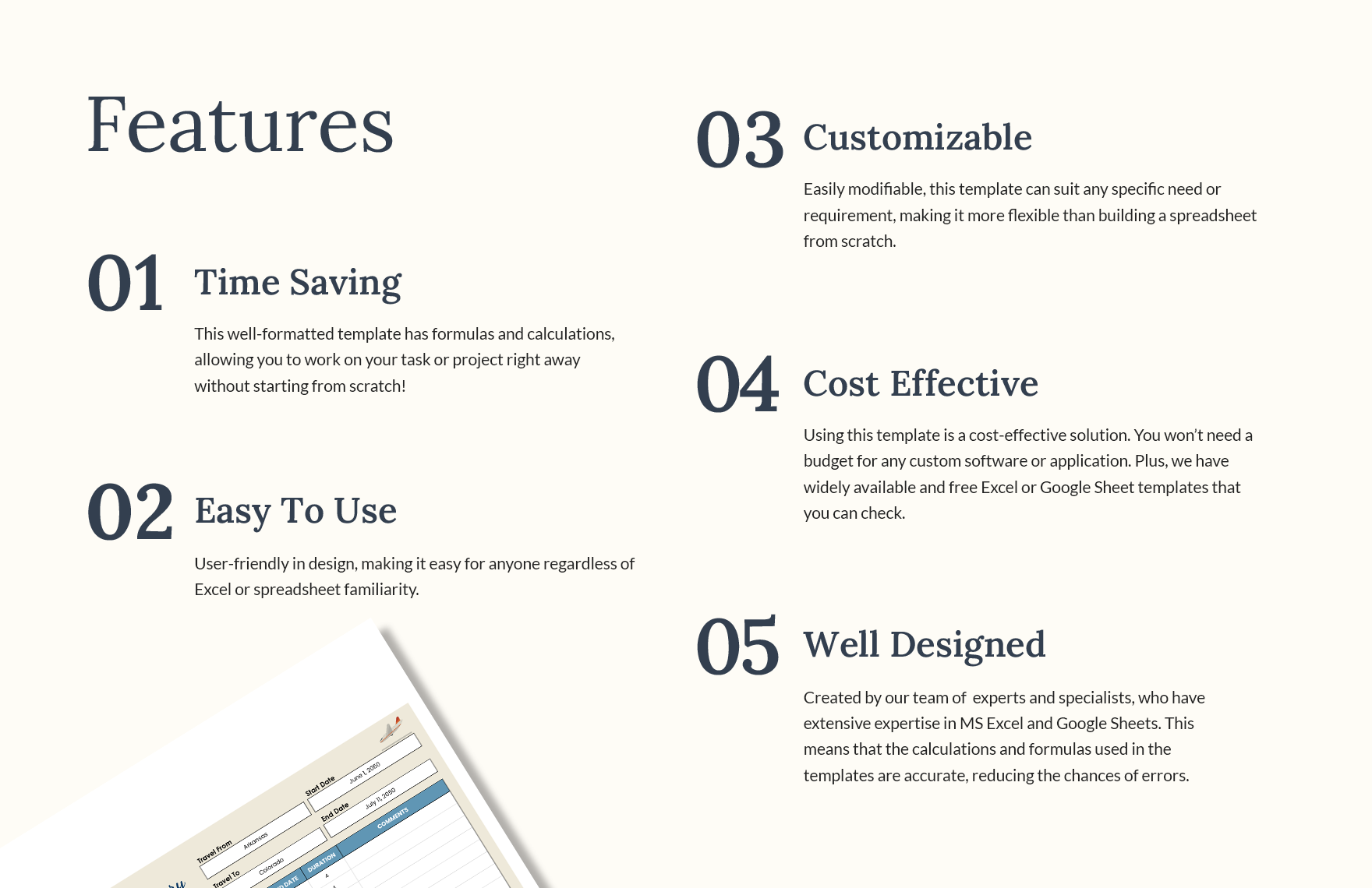 Travel Itinerary Timeline Template