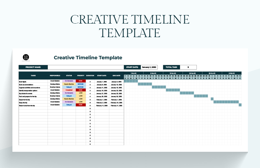 Creative Timeline Template