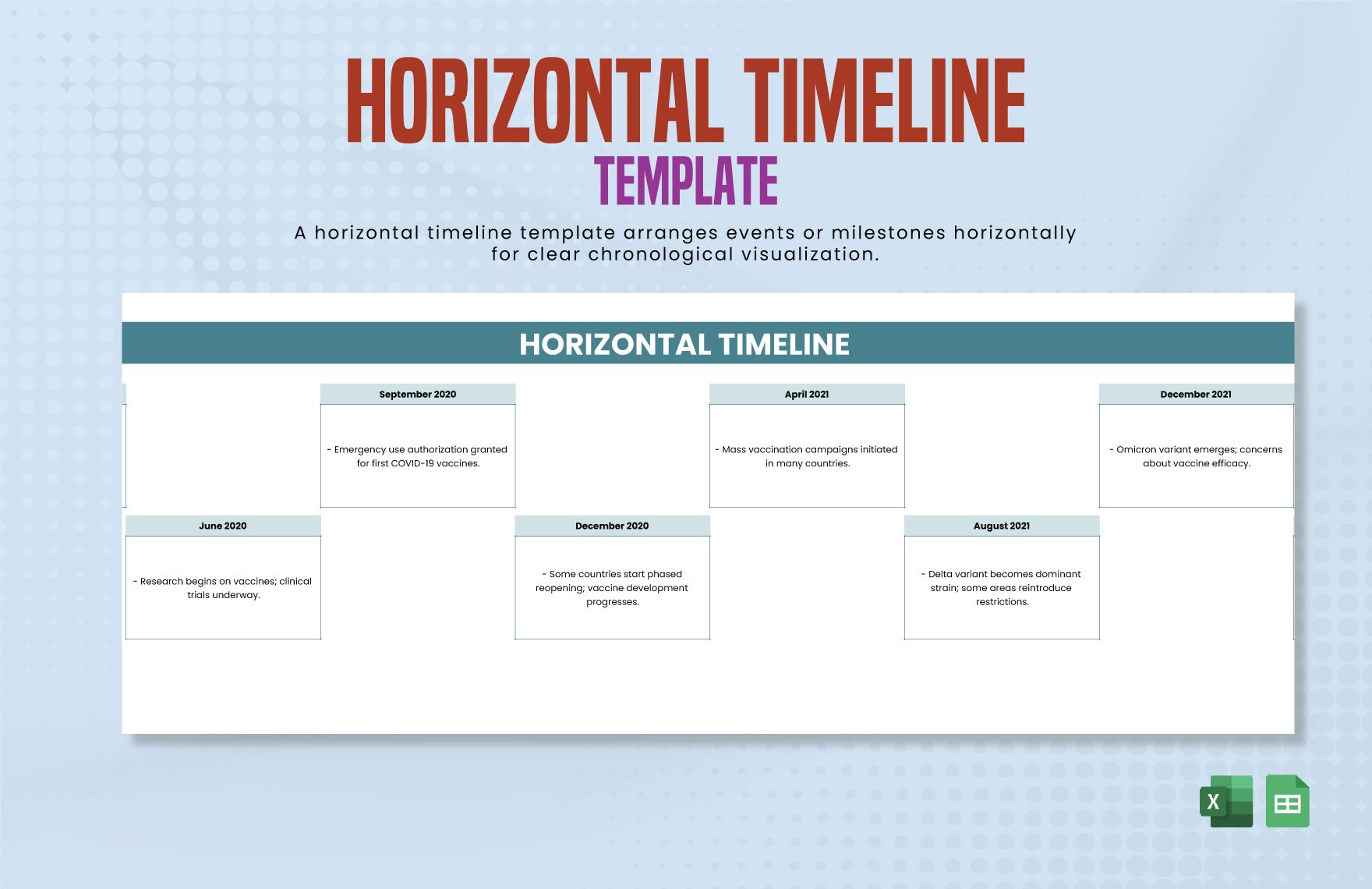 Free Horizontal Timeline Template