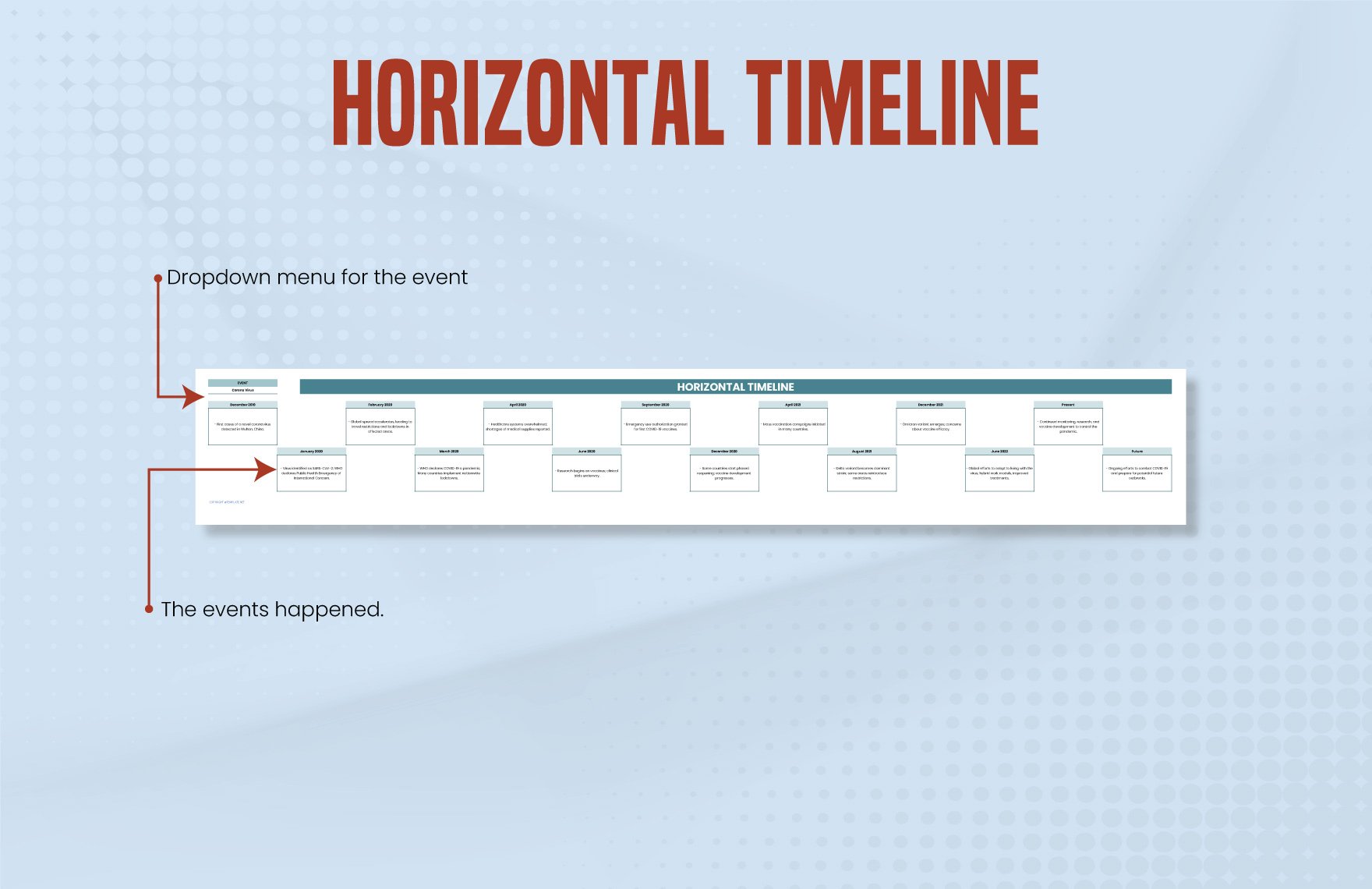Horizontal Timeline Template