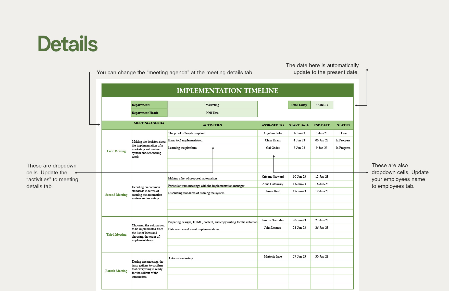 Implementation Timeline Template