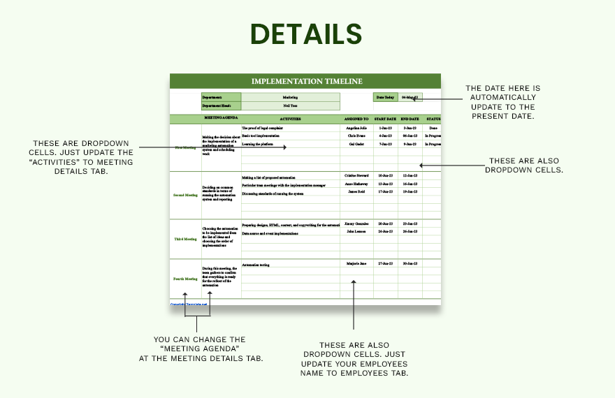 Implementation Timeline Template - Google Sheets, Excel | Template.net