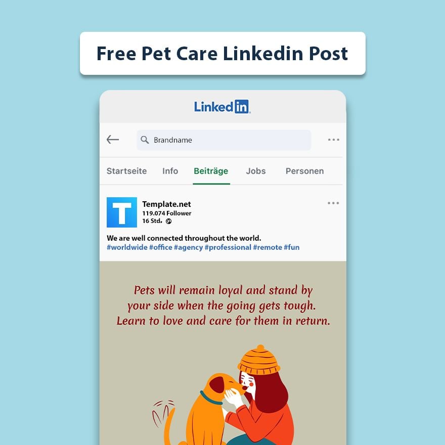 Pet Care Linkedin Post