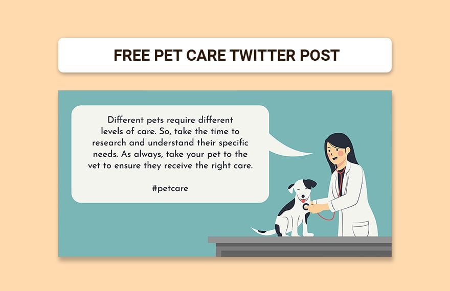 Pet Care Twitter Post 