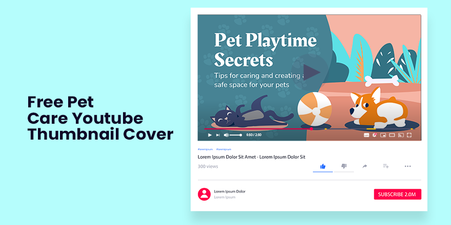 Pet Care Youtube Thumbnail Cover