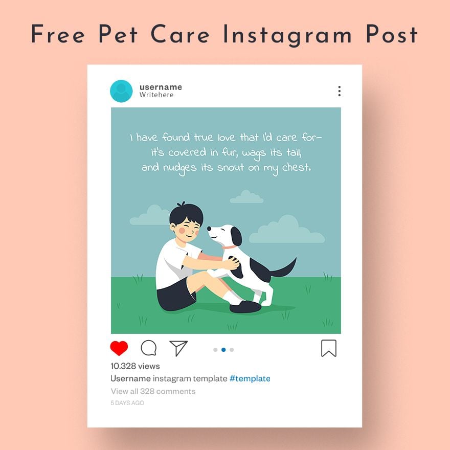 Pet Care Instagram Post