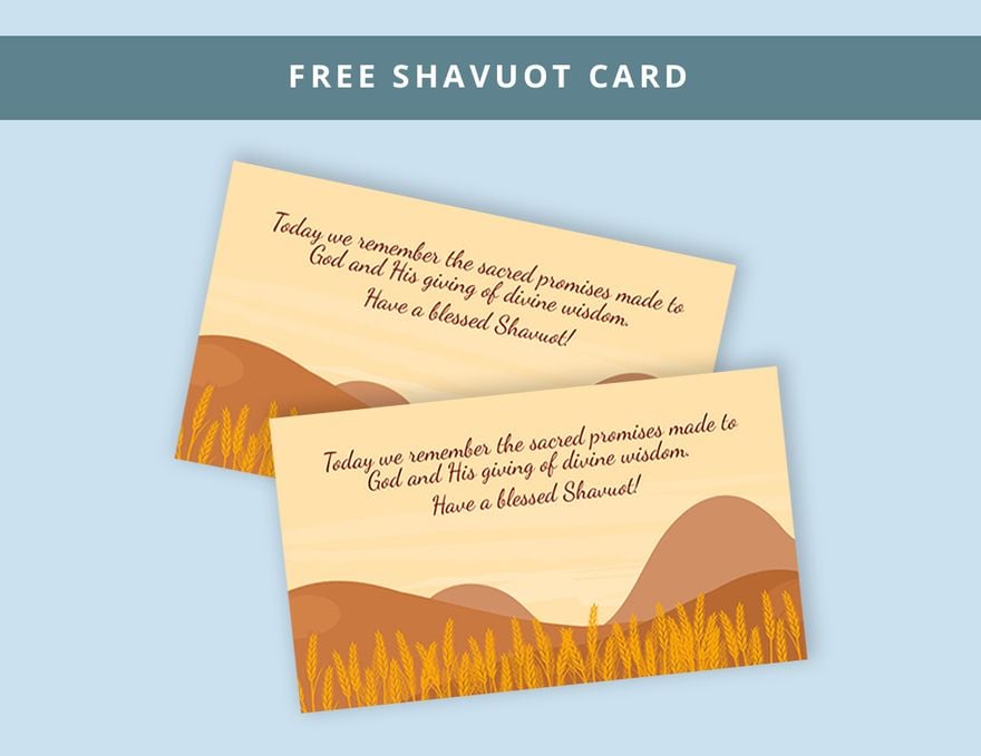 Shavuot Card