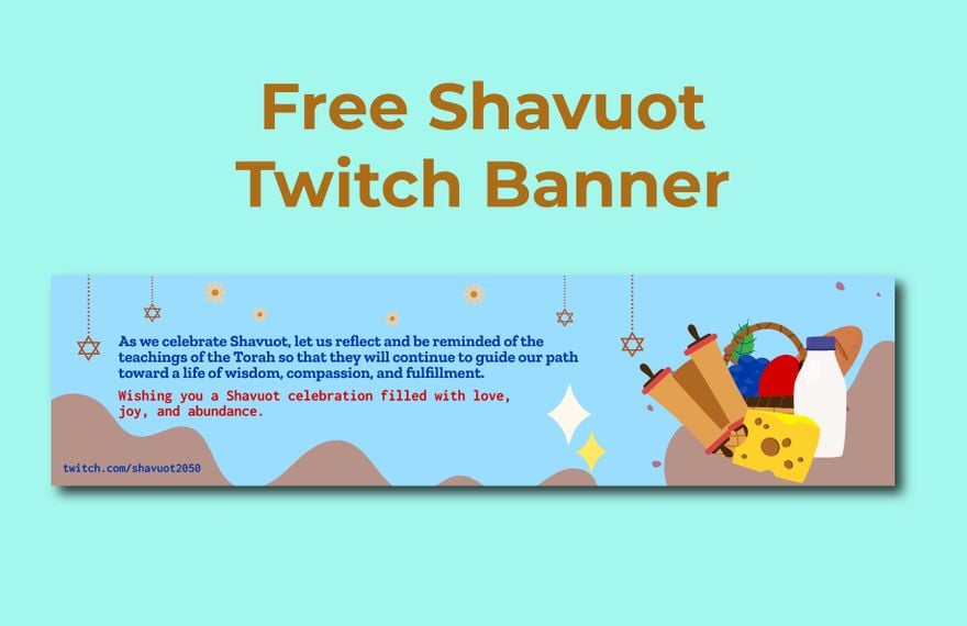Shavuot Twitch Banner