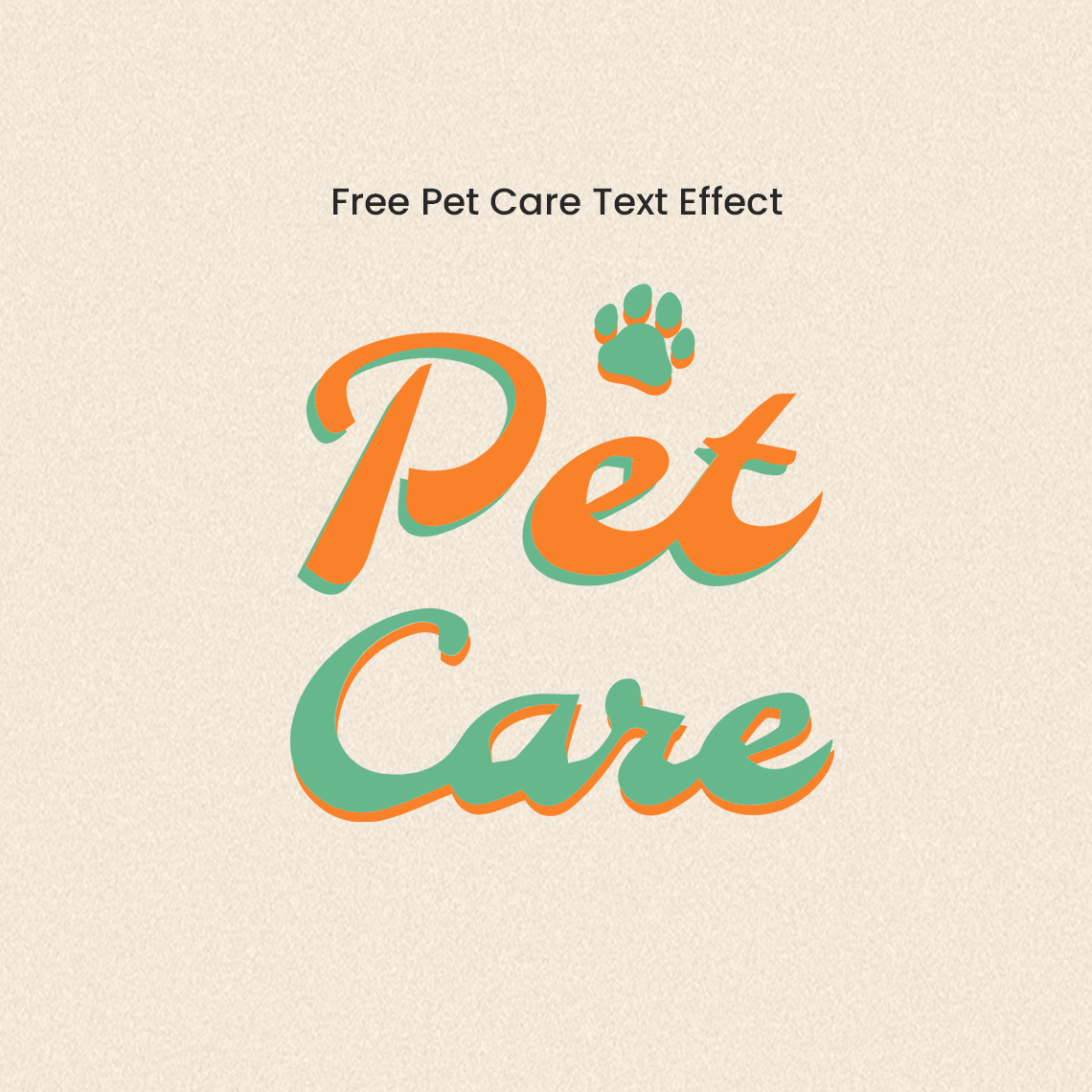 Pet Care Text Effect