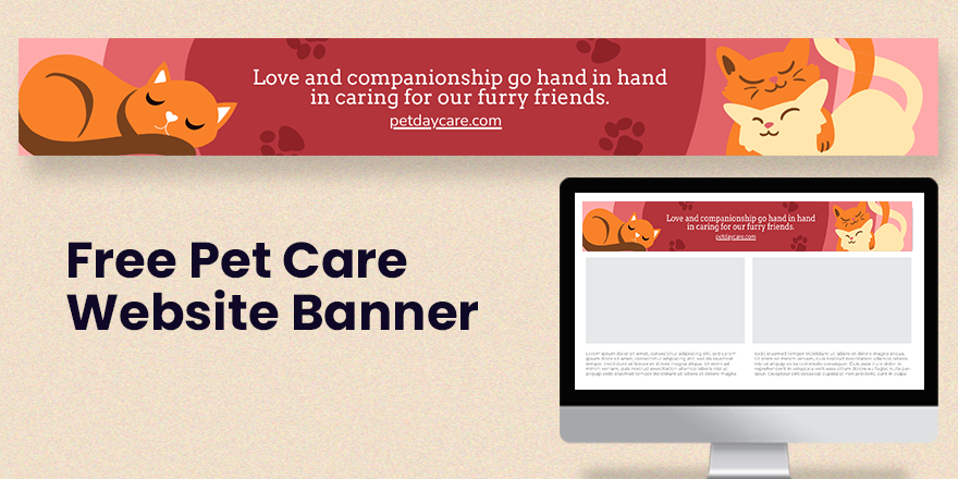 Pet Care Website Banner