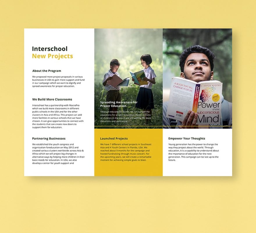 Education Trifold Brochure Template
