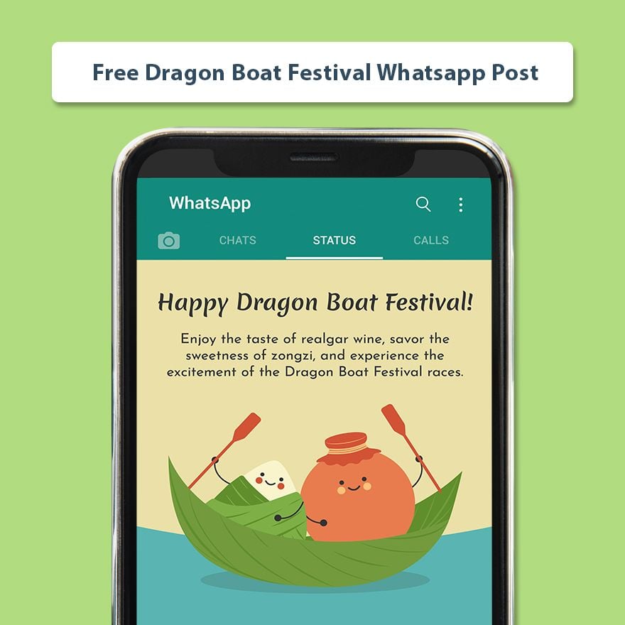 Dragon Boat Festival Whatsapp Post in Illustrator, PSD, EPS, SVG, JPG, PNG