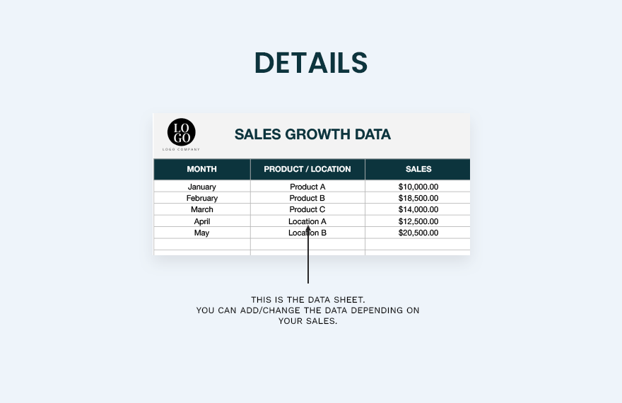 Sales Growth Chart Template