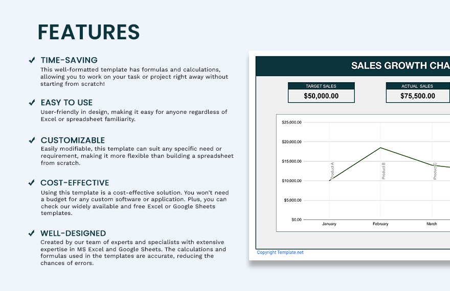 Sales Growth Chart Template
