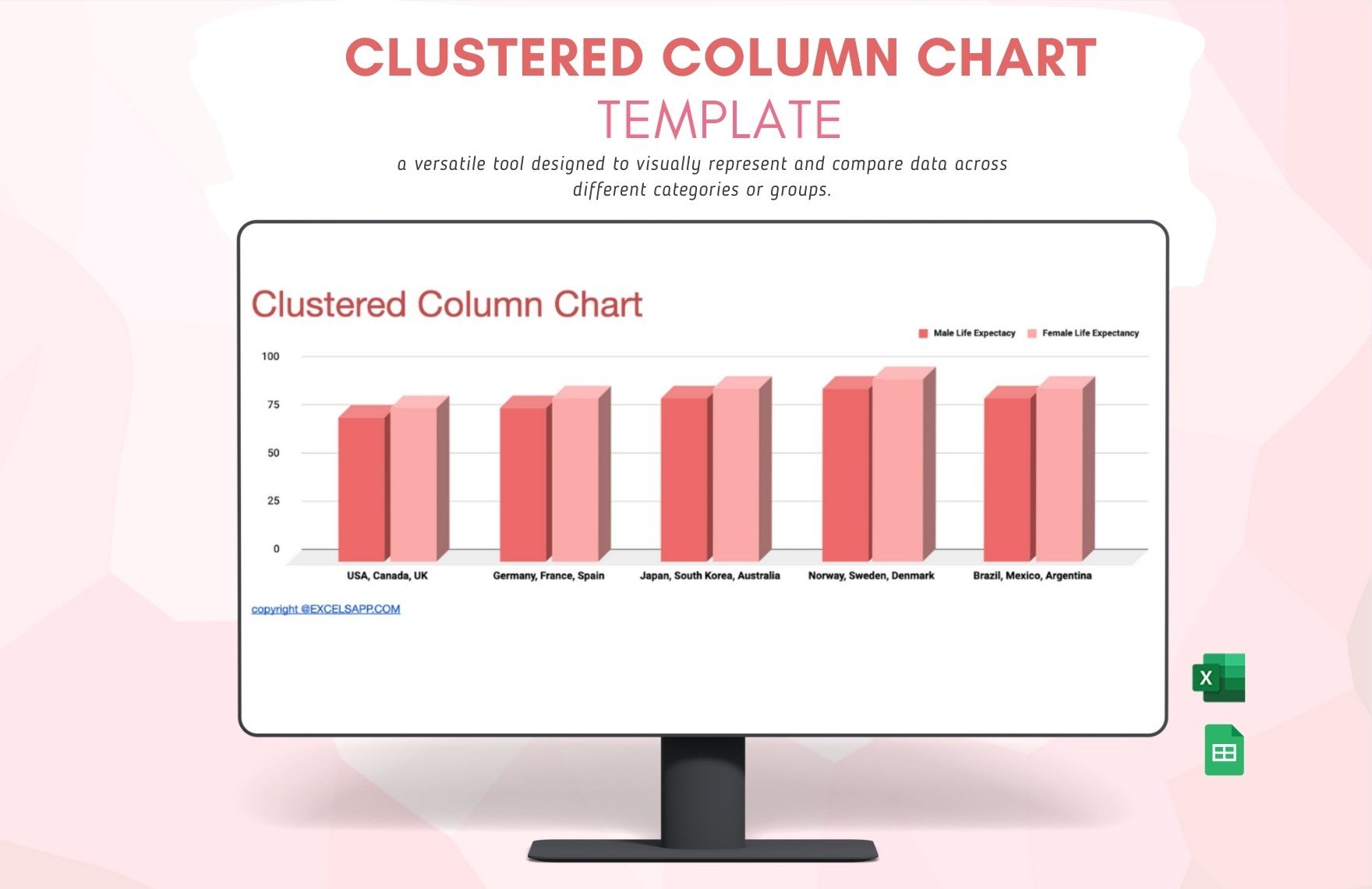Free Clustered Column Chart Template