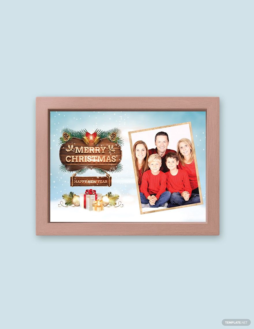 Family Christmas Photo Card Template