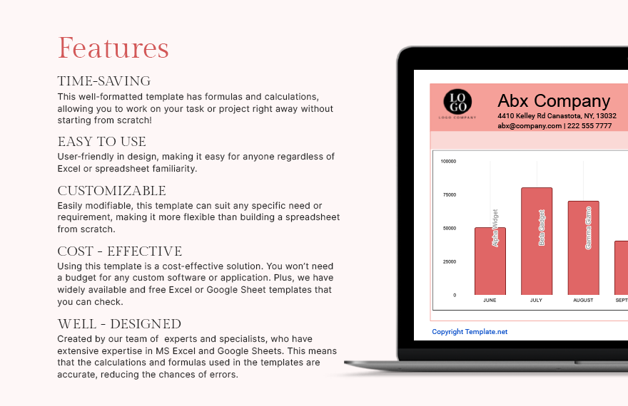 Revenue Growth Chart Template