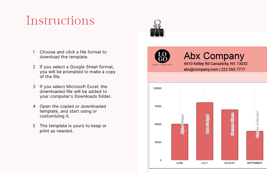 Revenue Growth Chart Template