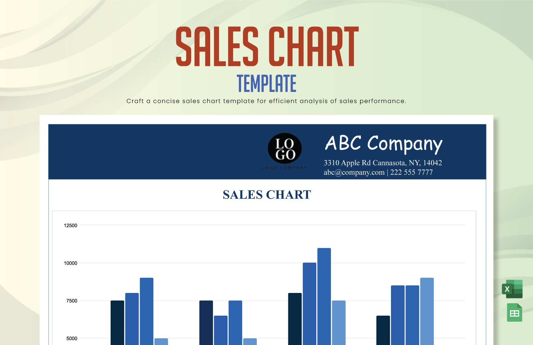 Free Sales Chart Template in Excel, Google Sheets