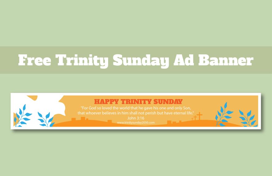 Free Trinity Sunday Ad Banner in Illustrator, PSD, EPS, SVG, JPG, PNG