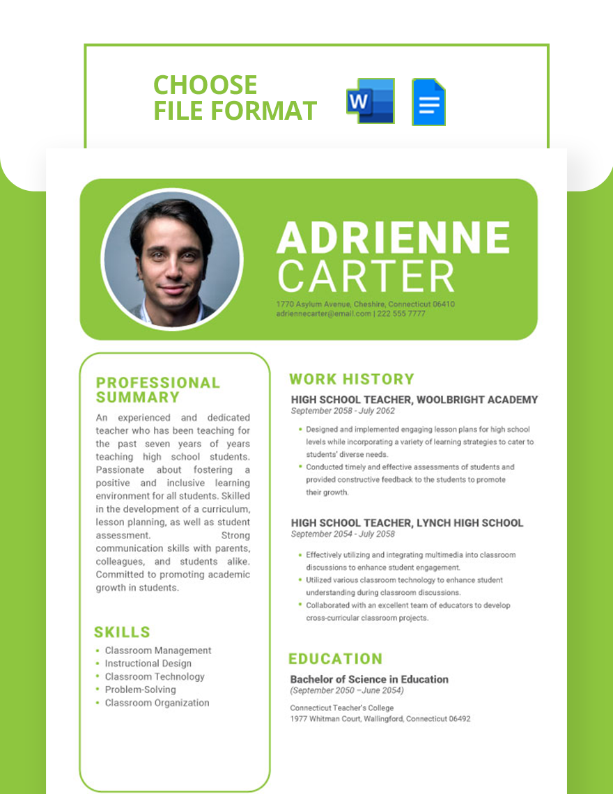 Resume with Experience Template