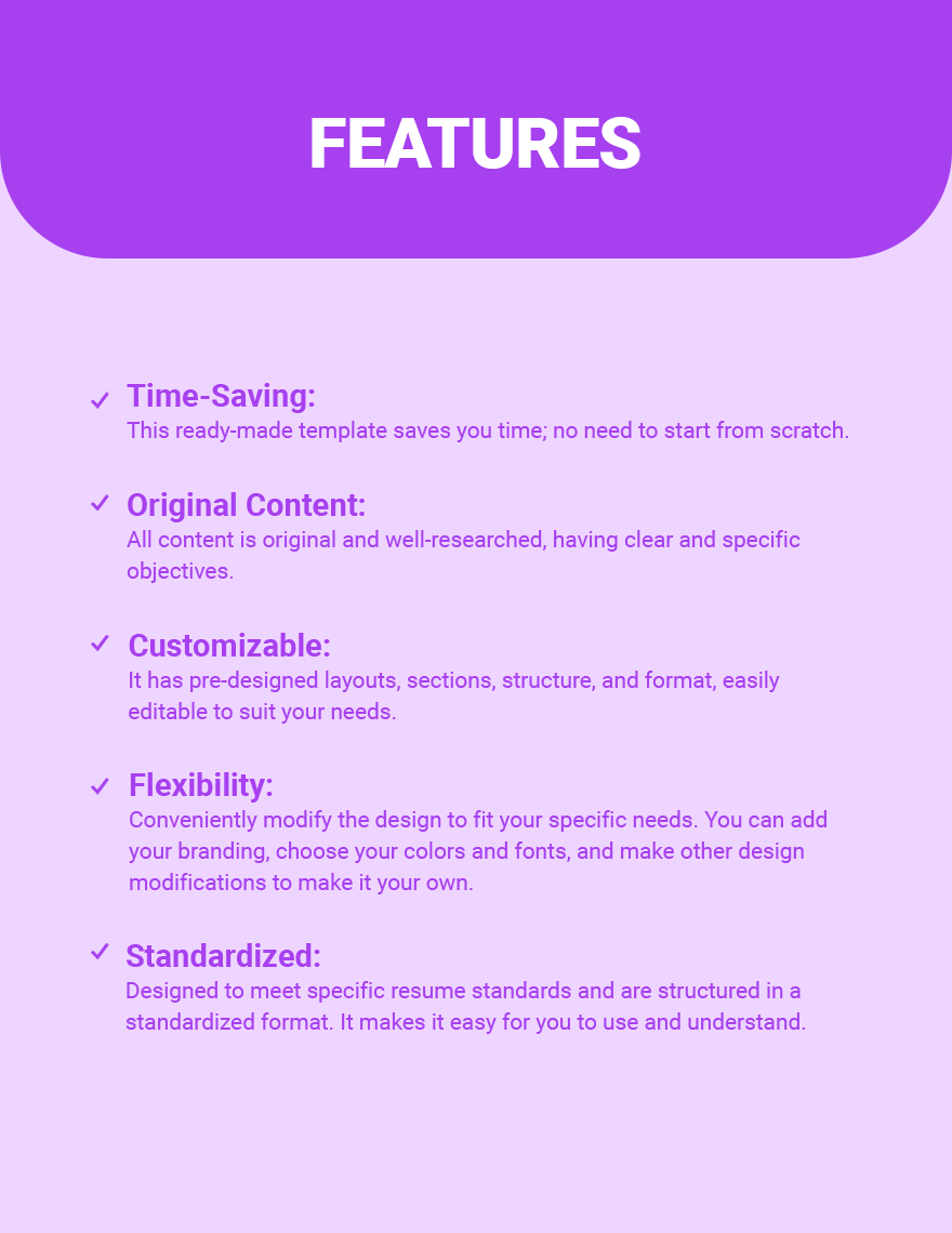 Resume with Work Experience Template
