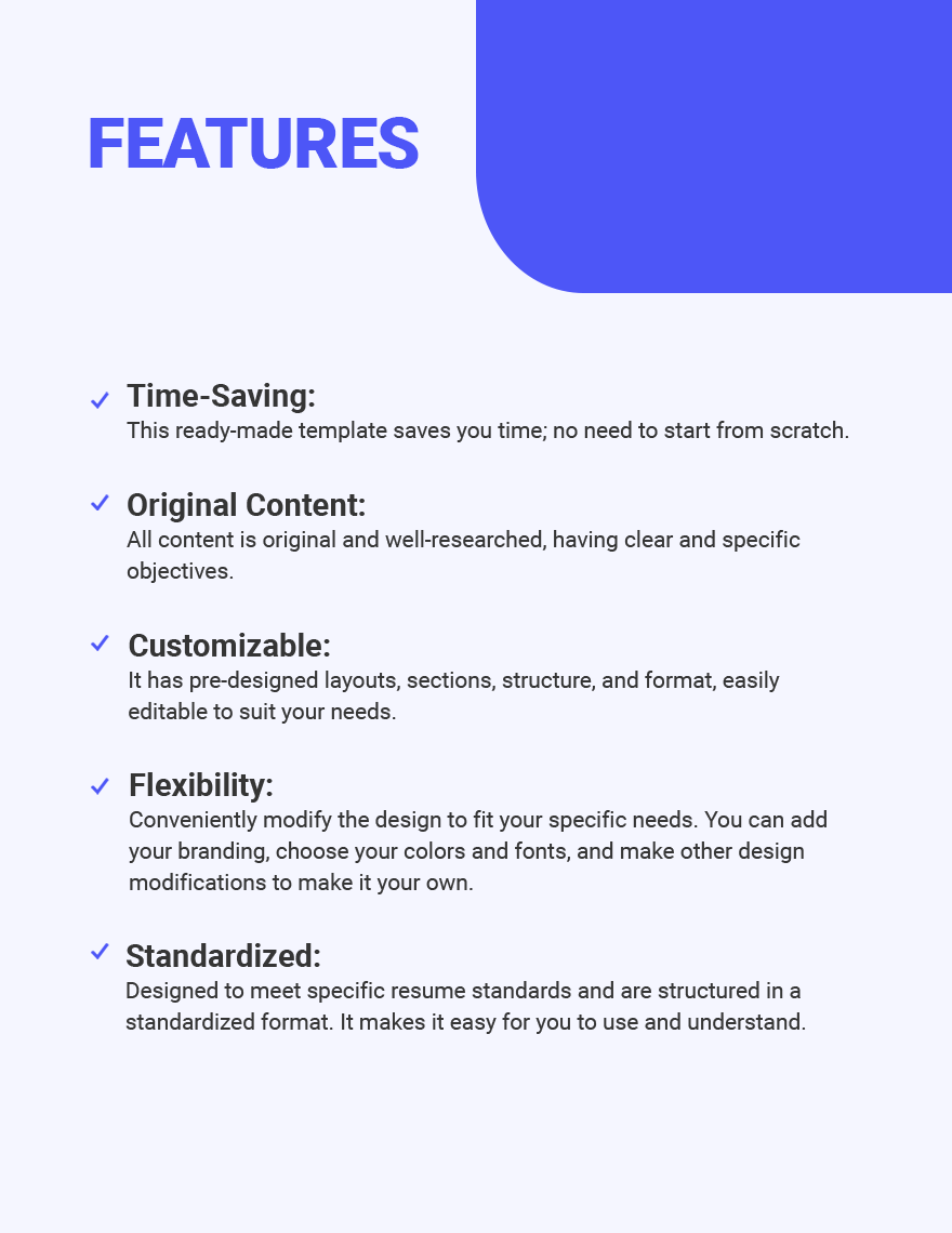 Resume Outline Template