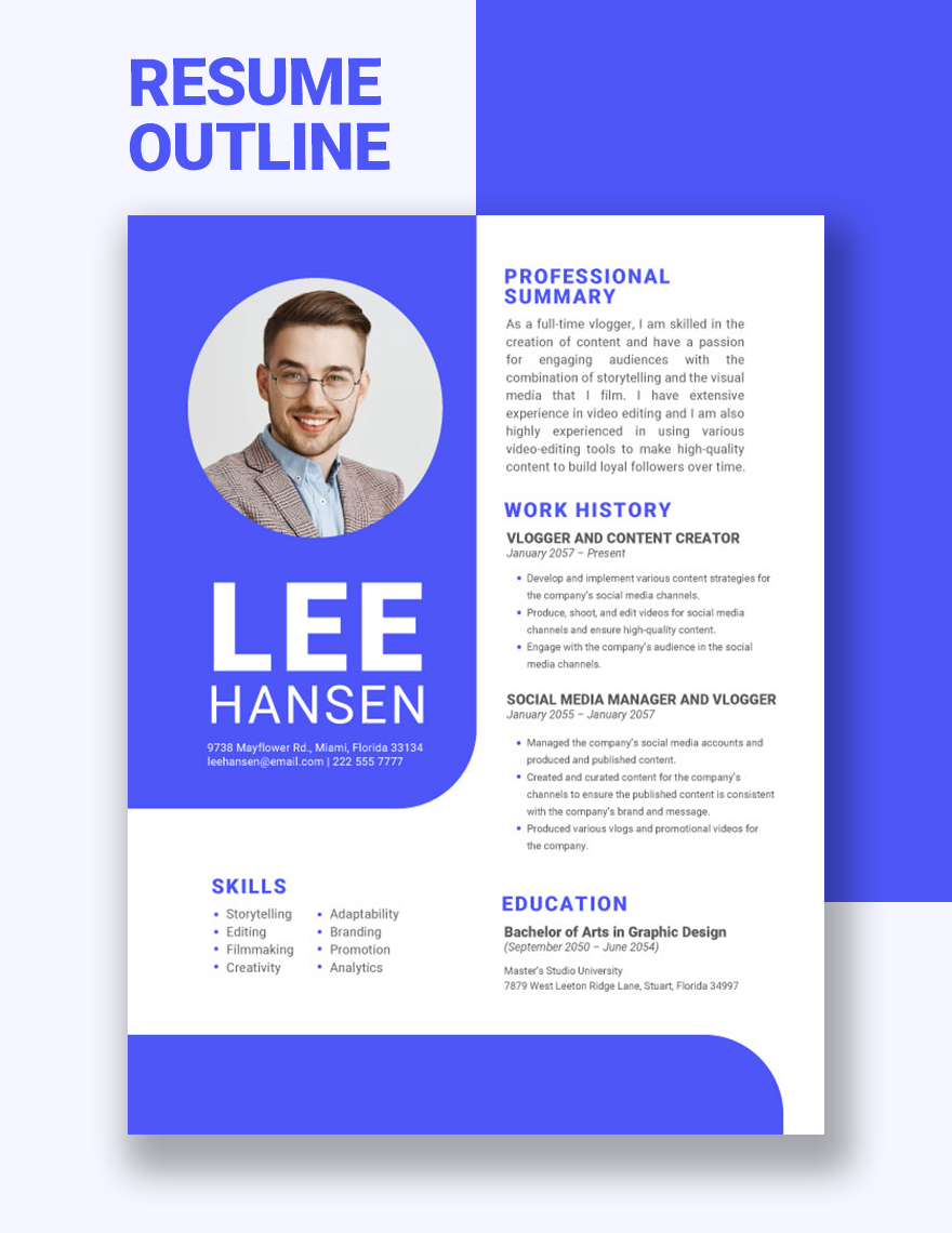 Resume Outline Template