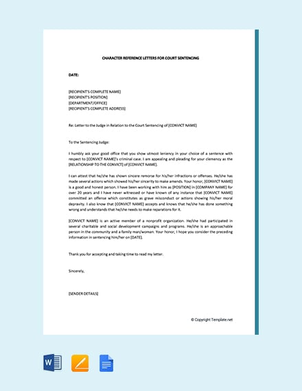 Letter To Judge From Employer from images.template.net