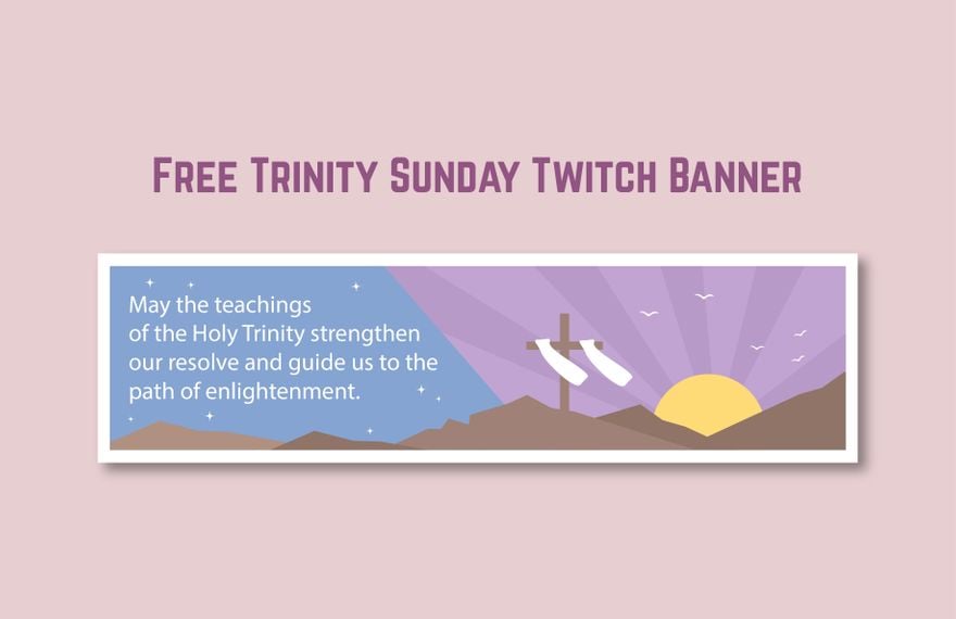 Free Trinity Sunday Twitch Banner in Illustrator, PSD, EPS, SVG, JPG, PNG