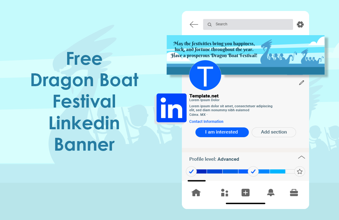 Free Dragon Boat Festival Linkedin Banner