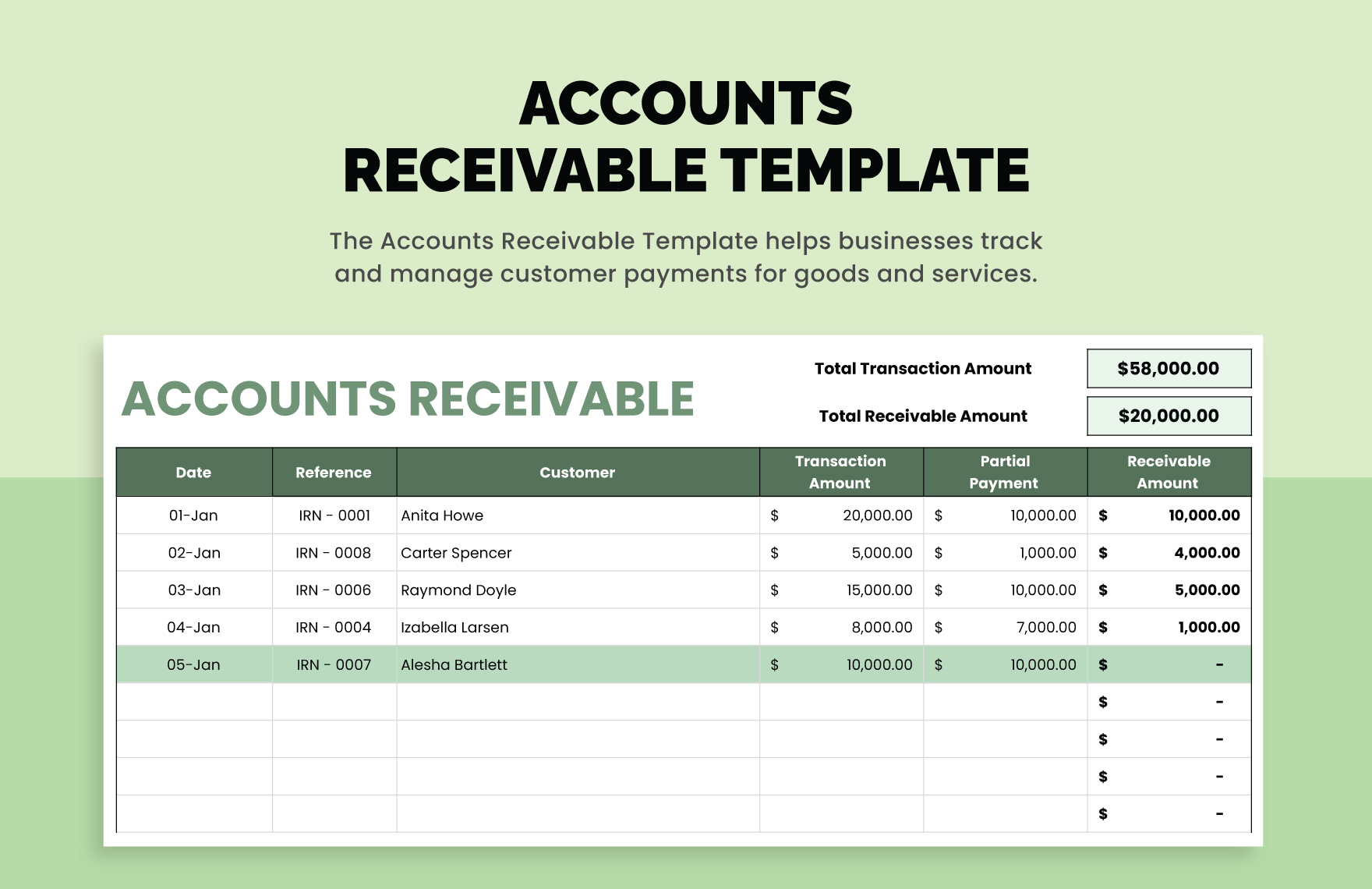 Excel Accounts Template Free Download