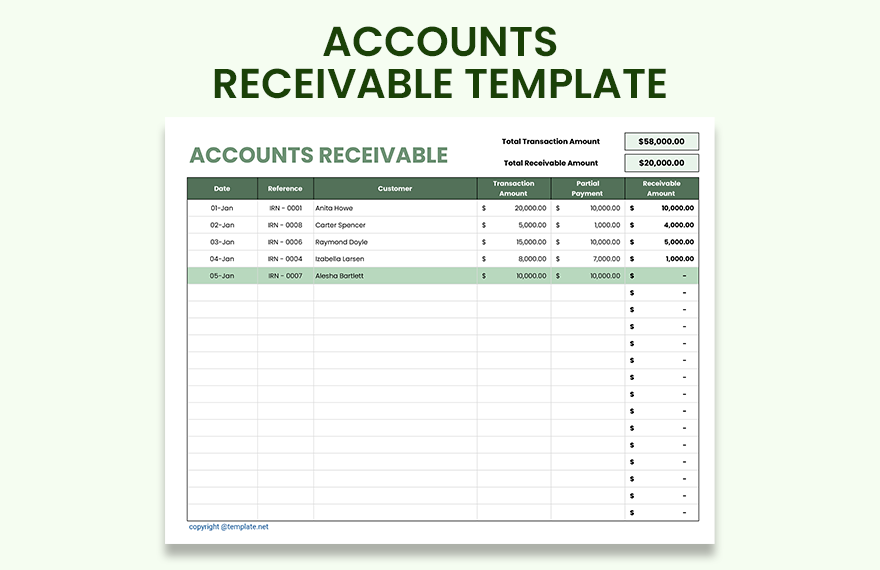 Free Accounts Receivable Template Google Sheets Excel Template net