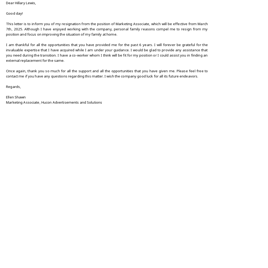 Resignation Letter for Personal Family Reasons Template.jpe