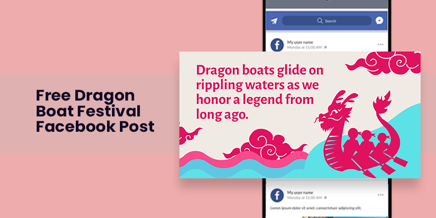 Free Dragon Boat Festival Facebook Post in Illustrator, PSD, EPS, SVG, PNG, JPEG
