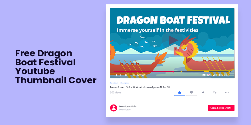 Dragon Boat Festival Youtube Thumbnail Cover