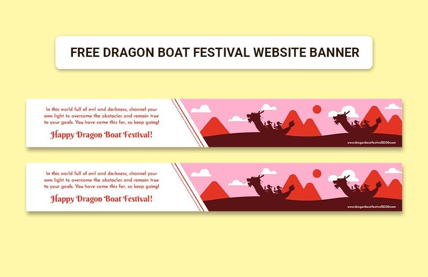 Free Dragon Boat Festival Website Banner
